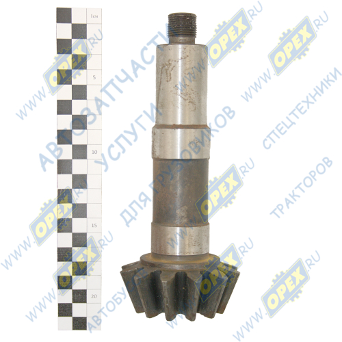 82.6-4714417 Вал-шестерня L=200; z=12; М20х1,5 под шпонку для щеточного оборуд.МТЗ МТЗ РУП1